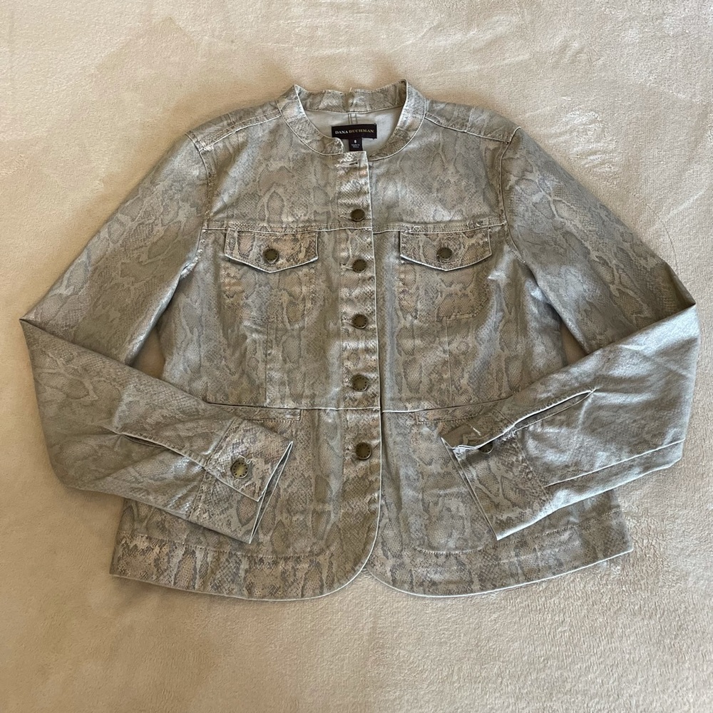 Dana Buchman Snake Skin Jacket - Size 8 - Picture 6 of 11